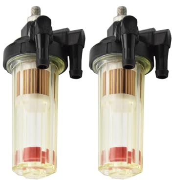 ORAMAI Kraftstofffilter kompatibel mit Yamaha Außenbordmotoren 50 PS, 60 PS, 70 PS, 75 PS, 80 PS, 90 PS, 95 PS, 100 PS, 115 PS, Wasserabscheider, Motorteil 68V-24560-01/00 (Color : 2 PIECES)