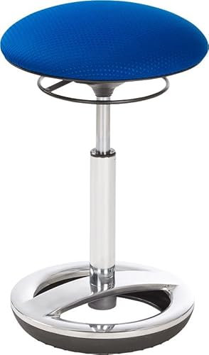 Topstar Sitness High Bob Standing Aid for Ergonomic Sitting, Height Adjustable, Swing Effect, Height 490-700 mm, Blue, Chrome-Plated Frame