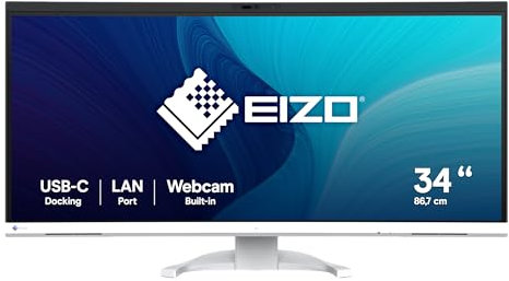 EIZO FlexScan Mit FlexStand LED-Monitor Curved 86,4 cm 34 34.1 sichtbar 3440 x 1440 UWQHD IPS 300 cd/m² 1000:1 5 ms 2xHDMI DisplayPort USB-C Lautsprecher weiß