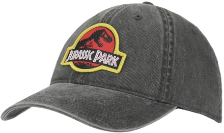 Jurassic Park Baseballmütze mit klassischem Logo, unstrukturiert, 58 cm, Klassisches JPA-Logo, Einheitsgr��e
