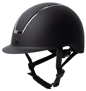 Horze Sentinel - Casco de equitación para mujer, CE EN 1384:2023, tamaño ajustable, negro, 52/54