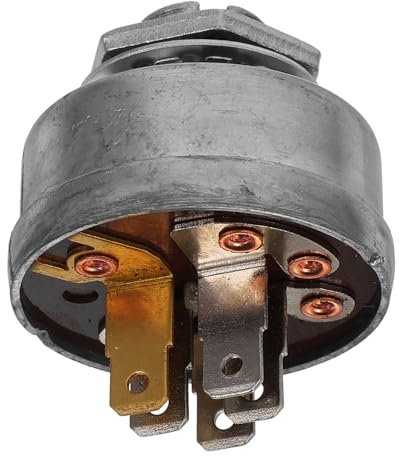 Mipcase Interrupteur Allumage Tondeuse Avec Clé Contacteur Démarrage Facile Compatible Tracteur Agricole Et Tondeuse Autoportée