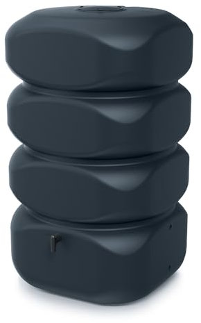 YourCasa Regentonne 700 Liter [Aquablock] mit Öffnung und Deckel - Wassertonne Moderne eckige Form - Regenfass Frostsicher aus Kunststoff Regenwassertonne Regenwassertank Wasserfass Garten (Anthrazit)