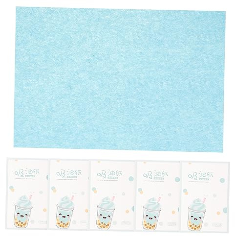 VALICLUD 250 Blatt ölabsorbierendes Papier Öl Löscher Ölkontrolle Löschpapier Ölreinigungspapier Öl-Blotting-Film Gesichtsöl absorbierendes Papier Löschpapier für fettige Haut blaue Folie