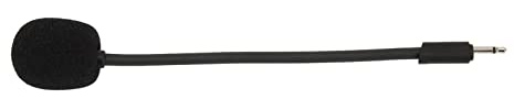 Aramox Löstagbar Bommikrofon, ABS-svampmikrofonersättning med 2,5 Mm Monoplugg, Brusreducerande Skum 360 Graders Roterande Jack Flexibel Arm för Spelheadset för 100