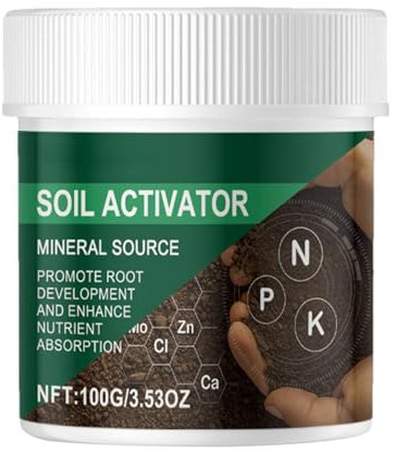 Activador de Suelo Fuente Mineral | Mejorador de Suelo,Refuerzo Mineral para Césped Plantas de Interior Flores Mejora del Crecimiento