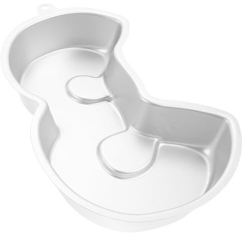 TOVINANNA Tortiera in Lega di Alluminio Numero 3 318X202X49 CM Rivestimento Antiaderente Stampo per Dolci Numerato per Cottura Uniforme Resistente Alte Temperature per Feste di