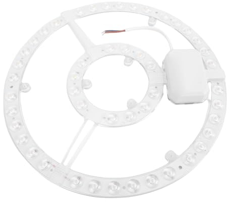 Kikumi 48W LED Ceiling Light Replacement Panel, Dual Color Changing Round LED Module Board with Magnetic Adsorption and IC Drive Power Supply, for Built-in Ceiling Fan Light