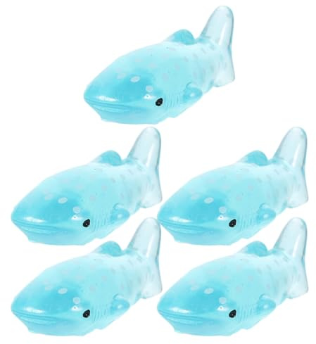 Abaodam Lot de 5 Mini Décorations Requins en Résine Transparente, Figurines Animaux Marins Réalistes, Petits Modèles pour Décor D’Aquarium, Jardin et Micro-Paysage, Accessoires Décoratifs