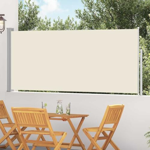 Generico Tenda da Sole Laterale Retrattile 120 x 300 cm Crema,Ombrelloni e Parasole