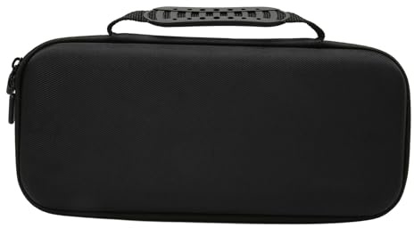 NBVGHPSRW Handheld Console Carry Case for Steam Deck, Hard Shell Protective Travel Bag with Built - in Stand, Storage Card Slot and Handle for Gaming Accessories (Black)