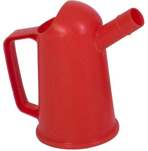 Título del producto Colector de aceite de polipropileno 500 ml, rojo, resistente a ácidos y productos químicos, con escala estampada y caño ergonómico