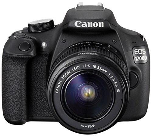 Canon EOS 1200D - Cámara réflex Digital de 18 MP (Pantalla 3, SRL Kit, Color) Negro