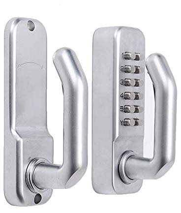 Set Poignée et Serrure de Porte Digital Clavier Mécanique à Code de Passe