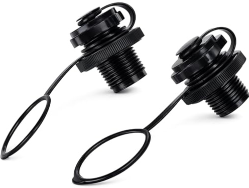 2pcs Air Plugs Inflatable Boat Spiral Air Plugs One-Way Inflation Air Valve for Rubber Dinghy Raft Pool Boat Airbeds