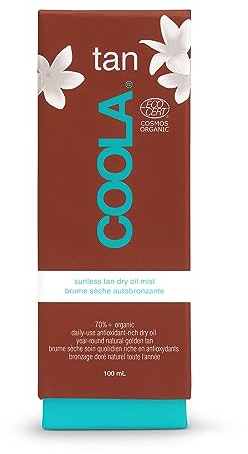 Coola Sunless Tan Dry Oil Mist, leichte künstliche Bräune, streifenfrei und übertragungsbeständig, vegan und leicht, 100 ml braun