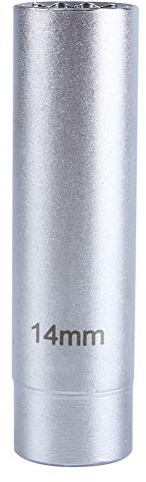 Warnschutz 3/8 Kerzenschlüssel 14mm Zündkerzen-Stecknuss Zündkerzenschlüssel Zündkerzen Steck Nuss für 12-Punkt-14-mm-Zündkerzen Zundkerzen-Ausbauwerkzeug 14mm Zündkerzen