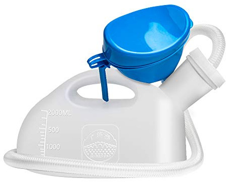 OOCOME Urinflaskor för män och kvinnor, unisex urinflaska bärbar reseurinflaskor läckagesäker 2 000 ml campingtoaletter för vuxna