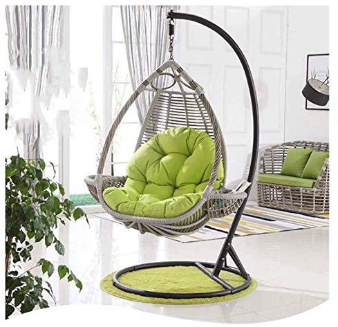 Garten Patio Rattan-Schaukel-Stuhl-Kissen, Schaukel-Stuhl-Kissen-Auflagen, Ei-Hängematte-Stuhl-Kissen Eiförmiger Stuhl für Outdoor/Indoor-Garten-Patio-Möbel Möbel Dekoration Kissen (Farbe : Braun