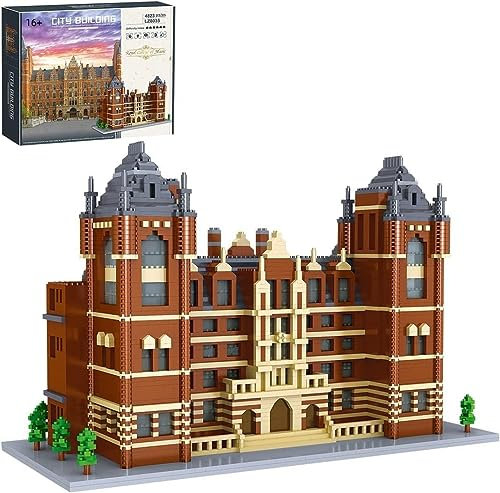 England Royal Academy of Music Architektur Bausteine Bausatz, 4823+Teile Weltberühmtes Gebäude Modellbausatz, Modular Haus Bausteine, Geschenk für Erwachsene und Kinder