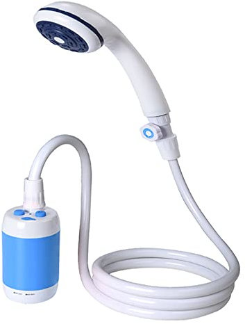 THREMA Rechargeable Camping Shower, Built-in 5000mAH Portable Outdoor Shower, Electric Shower Camping Shower, IPX7 Waterproof, for Bike Car Washing Pet Cleaning Plants Watering