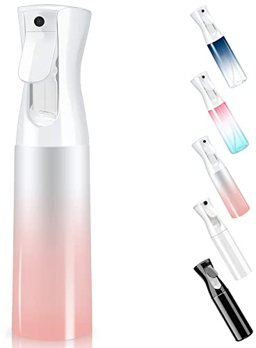 WOODFIB Spray Bottle for Hair, Continuous Fine Mist Water Spray Bottle, Empty spray Bottles for Salon, Plants, Pets, Home Cleaning - 300ml