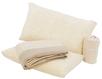 Viterbo Biancheria Coordinato Completo Letto Lenzuola Matrimoniale in Morbido Pile A Fantasia Kenia (6127) (Onde Beige Scuro)
