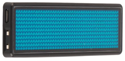LED Name Badge, Namensschild Wiederaufladbare Programmierbares Scroll-Display Message Tag mit Datenkabel, Für Stationen, Flughäfen, Einkaufszentren (BLUE)