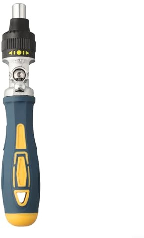 Vilgftyiet Schraubendrehergriff - 180 Grad verstellbarer Ratschen-Bithalter Schraubendreher - 0 bis 90 ° Winkel - magnetischer Schraubendreher mit starkem Griff