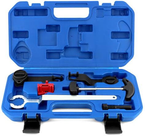 QWORK® Kfz Zahnriemen Werkzeug Set, Nockenwellen Motoreinstellwerkzeug, Kompatibel mit Audi A3, Golf 7, VAG EA211 Serie 1.2L 1.4L 1.4T 1.5T 1.6L FSI TSI TFSI Motoren