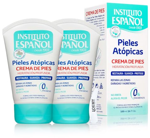 Instituto Español Fußcreme Atopical Sehr Trockene Füsse Hornhaut, Fußcreme Trockene Füße Tägliche Creme Füße regenerierende feuchtigkeitsspendende leicht einziehend, set 200ml