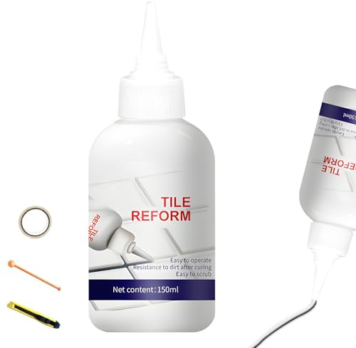 Fliesen Reparaturset Weiß, Emaille Reparatur ist wasserfest und schnelltrocknend, Spachtelmasse Weiß Innen eignet sich zum Ausbessern von Kratzern, Ausbessern von Rissen in Waschbecken (Grau, 150ml)