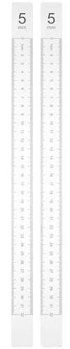 Guides pour Rouleau à Pâtisserie en Fonction de L'épaisseur Pâte, 1 Paire | Acrylique Argenté, pour Cuisson et Façonnage, Mesure Précise Pâte, Accessoires de Boulangerie