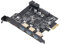 Scheda PCIe a USB 3.2 Gen 2, scheda di espansione PCI Express da 20 Gbps con 3 porte USB e 2 porte di tipo C PC Hub USB interno per Linux per OS X