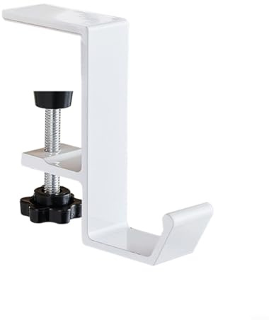 4 verstellbare Kaminhaken für Strümpfe und Girlanden Design für festliche Displays (weiß)