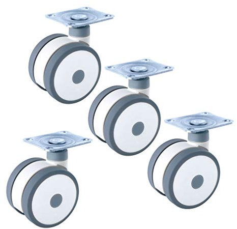 Ruota Girevole in Gomma, Ruote girevoli con Freni, Ruote di Ricambio, Rotazione Universale a 360 Gradi, Super silenziosa, per apparecchiature mediche, apparecchiature di Bellezza,