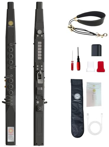 SUNRISE MELODY MK EWI, Performance-grade Electronic Wind Instrument, Wind Synth With Bulit in OTG Recording, Rechargeable, 68 Sounds, 5W High-power Cavity Speaker, For Professionals