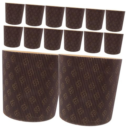 MOLUCKFU Moldes De Papel Para Pasteles y Capacillos Para Hornear 4 Pulgadas, Papel Resistente Grasa, Color Café, Paquete De 25 Unidades, Para Muffins y Pan Casero Ocasiones Obsequios