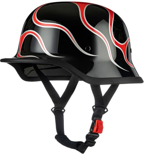 Casco Vintage Retrò Scooter, Casco Scodella Casco Jet Ciclomotore Casco Mezzo Casco Cromwell Casco Aperto Per Uomo E Donna Certificazione DOT/ECE Per Moto Chopper Motorino 13,XL