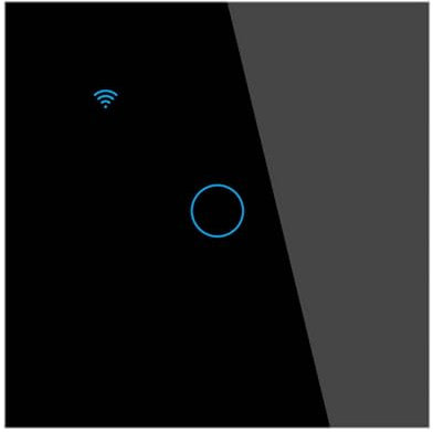 LSLIANGMEI Interrupteur Intelligent Wi-Fi Tactile, Compatible HomeKit/Alexa/Google Assistant, 1-3 Voies, Panneau en Verre, 100-240V CA (1 Voies)