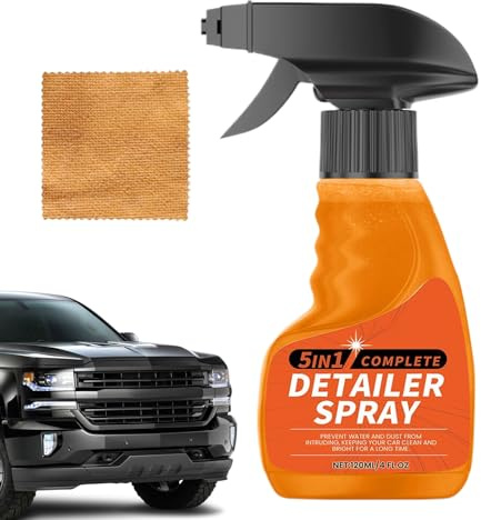 Spray Detergente Rapido - Spray Pulitore Auto,120 ml con Panno per Luce Brillante Residui Leggeri Finish Durevole