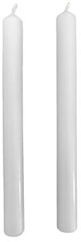 10 Candele Bianche Cilindriche - Ø 2,2 cm h 30 cm - 7 ore - Ideali per eventi- Made in Italy - Cereria Di Giorgio