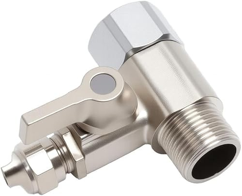 Conexión de Válvula de Bola de 3 Vías per Lavatrice e Tubo da Giardino, Adattatore di Connessione a T 3/8 x 3/8 x 1/4, 1/2 Válvula de Bola con Puerto en T Distributore di Acqua per Giardino Ideale