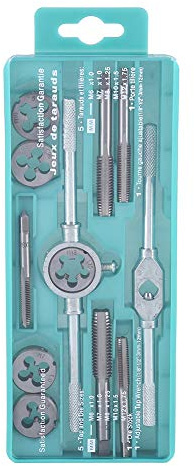 Haofy Juego de Terrajas de Roscar de M6-M12 de Alta Calidad con de Llave Ajustable para Vehículos y Maquinaria, 12 Uds.