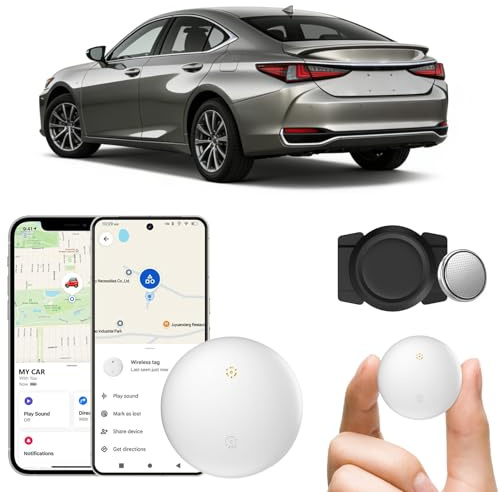 GPS Coche localizador, 2026 Localizador GPS para Coche Rastreador Magnético Rastreador GPS, Compatible con Find My (iOS) y Google Find Hub (Android) No Requiere Suscripción, para niños, Cartera