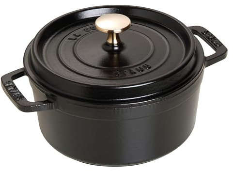 STAUB Cacerola/Cocotte de Hierro Fundido, 18 cm de Diámetro, 1,7 L, Negro
