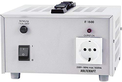 Voltcraft IT-1500 trasformatore di separazione da laboratorio tensione fissa 1500 VA 230 V/AC (max.)