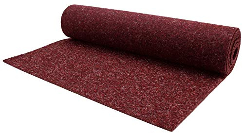 Primaflor Nadelfilz Bodenbelag Merlin | Rot | 200x200 cm | Nutzungsklasse 33, 17 dB Trittschallminderung, stuhlrollen- und treppengeeignet, GUT-zertifiziert, für Fußbodenheizung