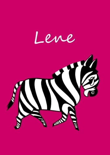 Lene: personalisiertes Malbuch / Notizbuch / Tagebuch - Zebra - A4 - blanko