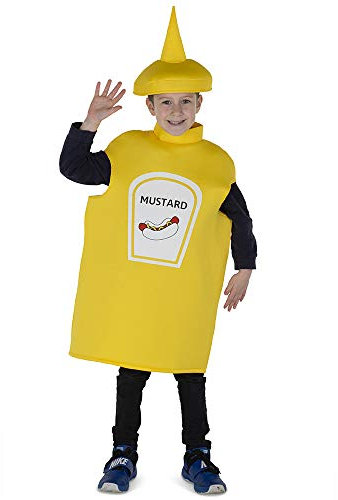 Dress Up America Yellow Mustard Bottle Costume for Kids - Includes: Tunic and hat